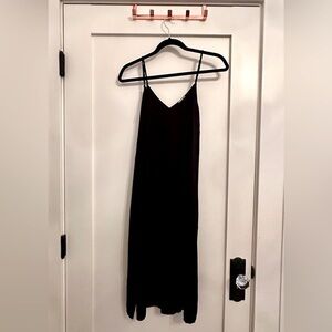 Splendid Midi Slip Dress XS Black